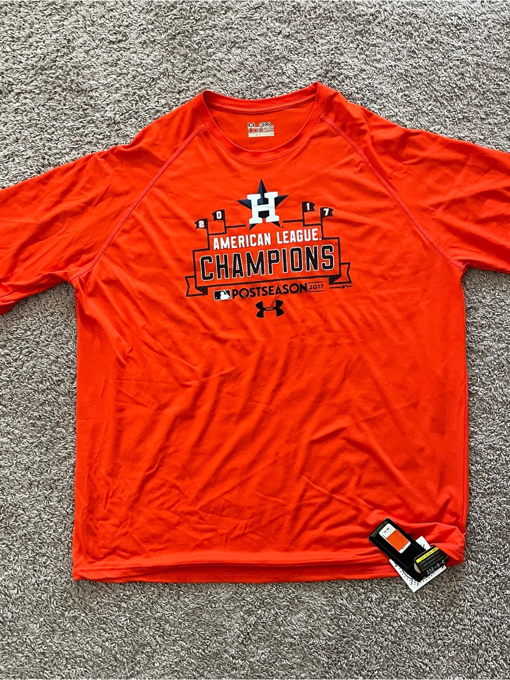 Under Armour Houston Astros 2017 American League Champions Shirt Men's 3XL NWT